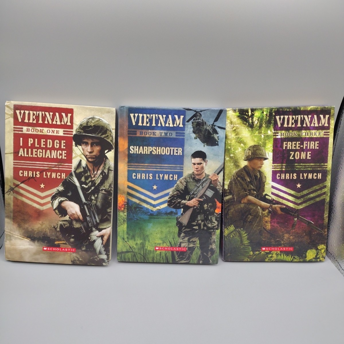 Vietnam Books 1 2 3 by Chris Lynch Hardcover Scholastic Press Book 1-3 Lot of 3