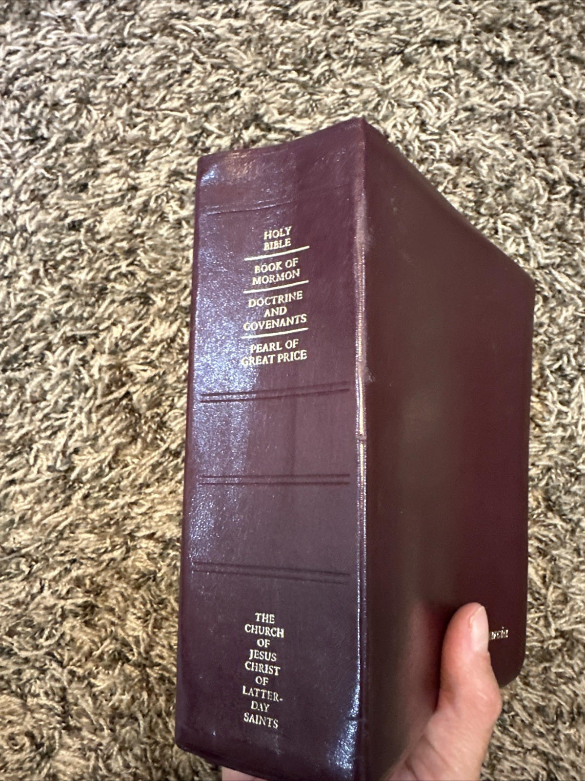 2013 Burgundy Simulated Leather LDS Quad Scriptures 7-1/2” X5-1/2”