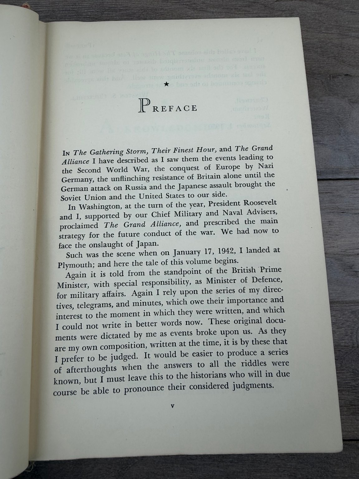 The Hinge of Fate Winston S. Churchill 1950 WWII History Houghton Mifflin