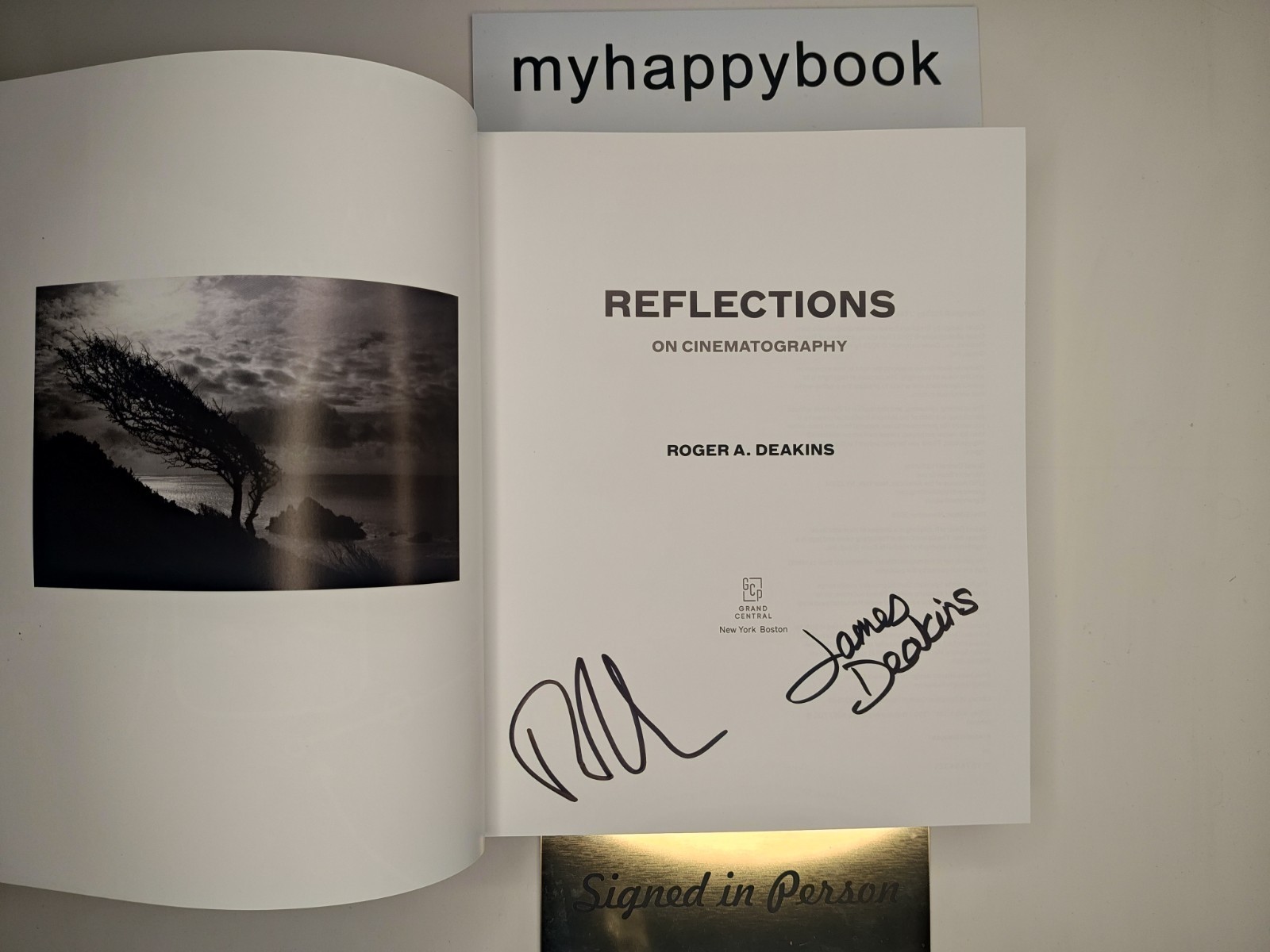 SIGNED Reflections : On Cinematography by Roger Deakins with event photos/flyer