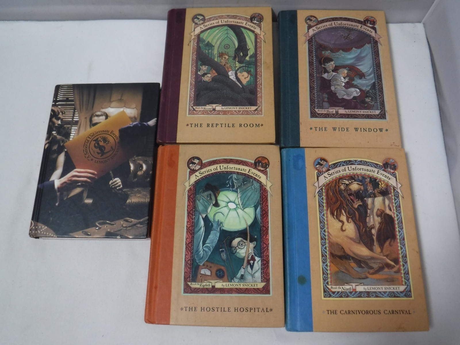 5x Lemony Snicket’s A Series of Unfortunate Events Book Set 2, 3, 8, 9 1st Ed