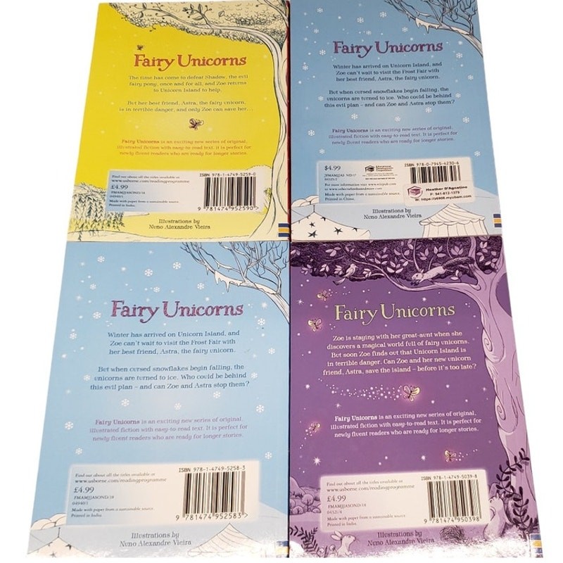 Fairy Unicorns Series Zanna Davidson Lot of 4 Books Used