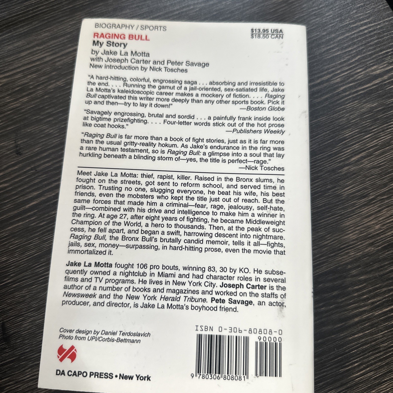 Raging Bull My Story by Jake La Motta Joseph Carter Peter Savage Paperback