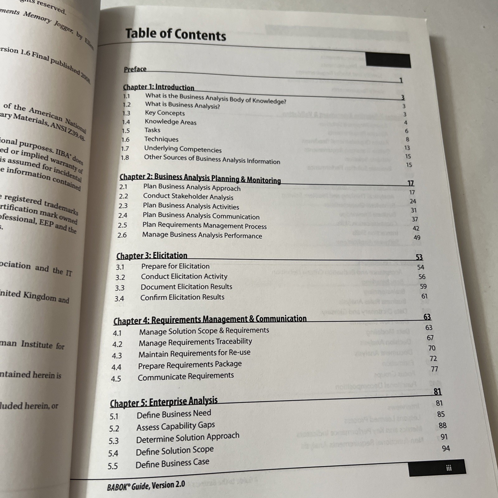 A Guide to the Business Analysis Body of Knowledge BABOK Guide IIBA 2009