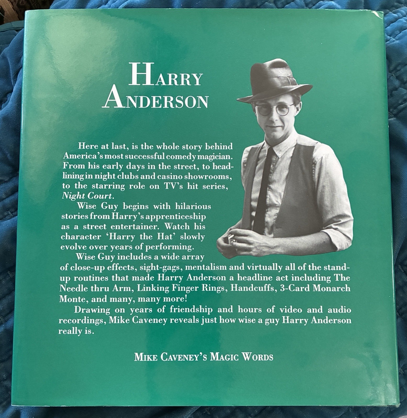 “Harry Anderson: Wise Guy from the Street to the Screen” Mike Caveney Signed
