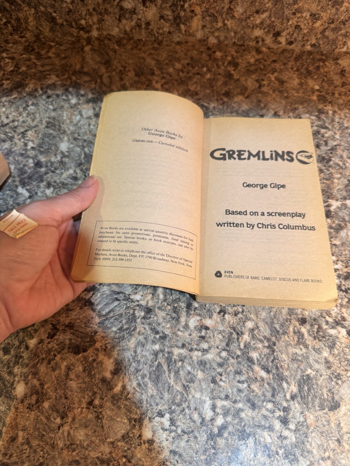 Gremlins George Gipe Paperback Avon Illustrated Horror Fiction Novel English