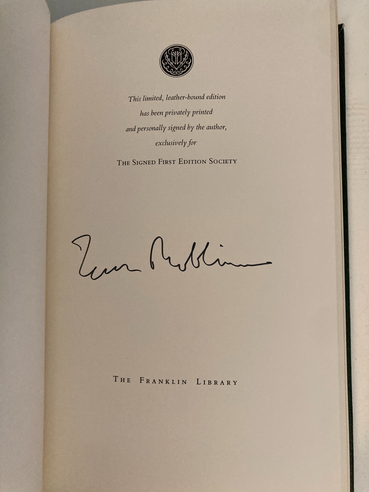 Fierce Invalids Hot Climates Tom Robbins 2000, HC SIGNED Franklin Library SEALED