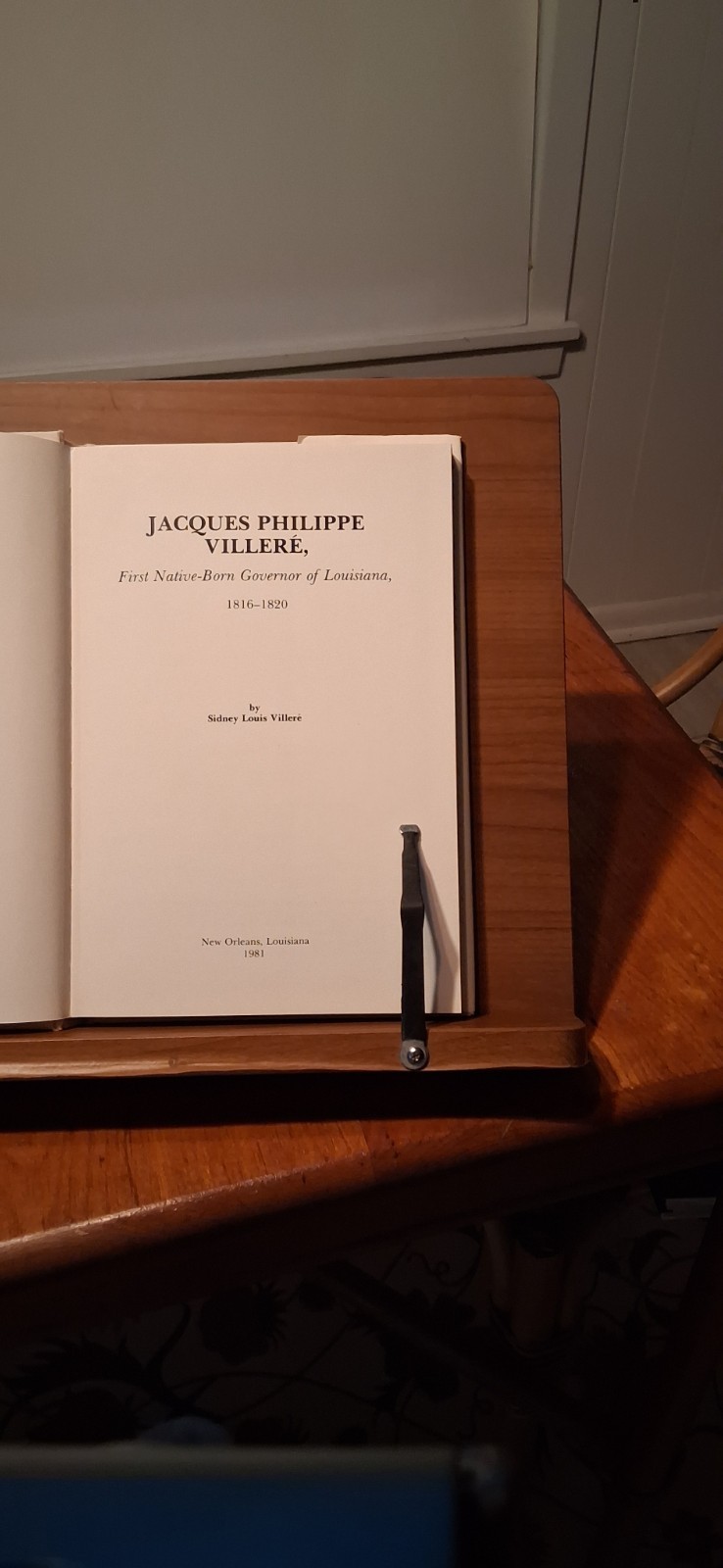 Jacques Philippe Villere, First Native Born Governor of Louisiana, 1816-1820 by