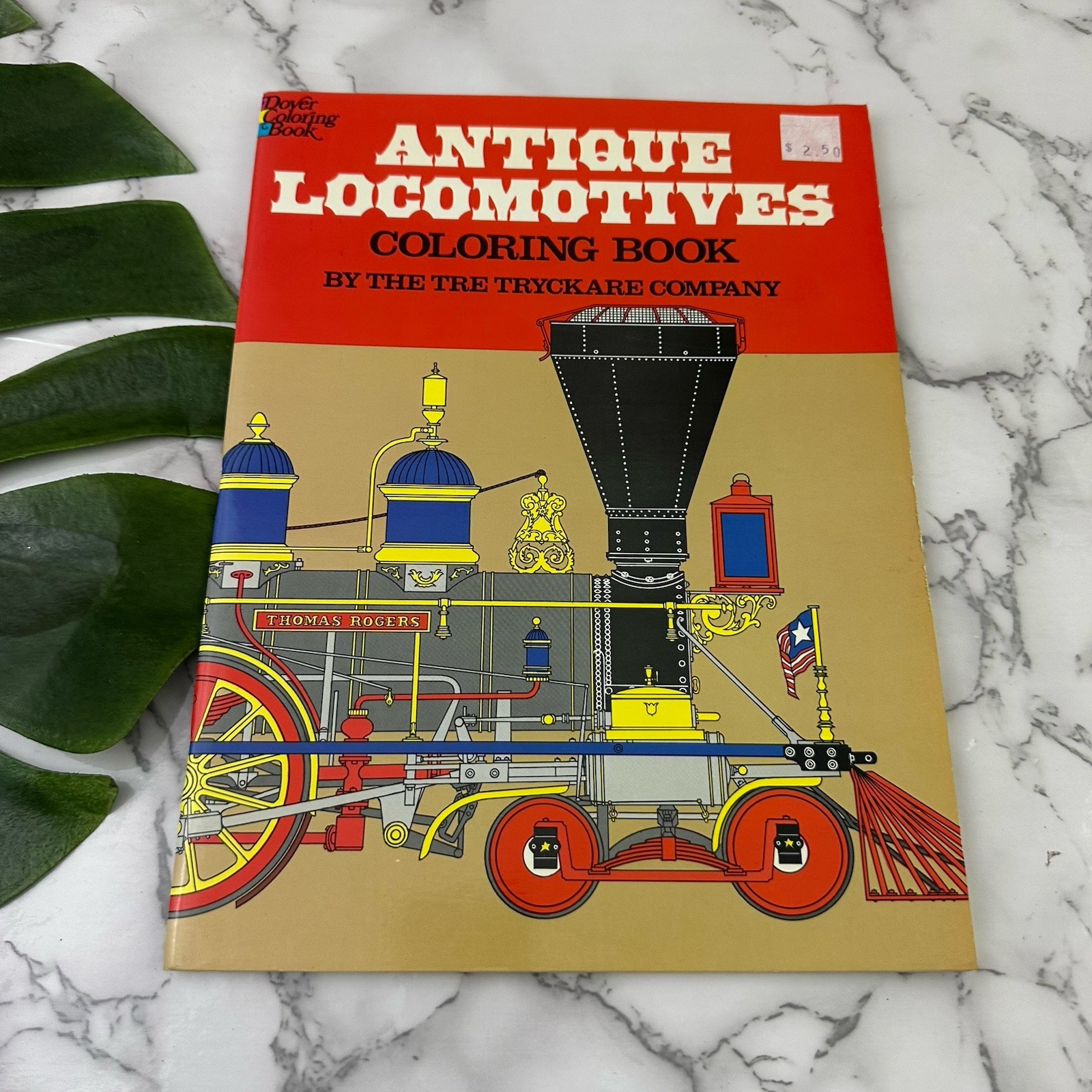 Dover Coloring Book Vintage Antique Locomotives Blank 1976 Tre Tryckare Company