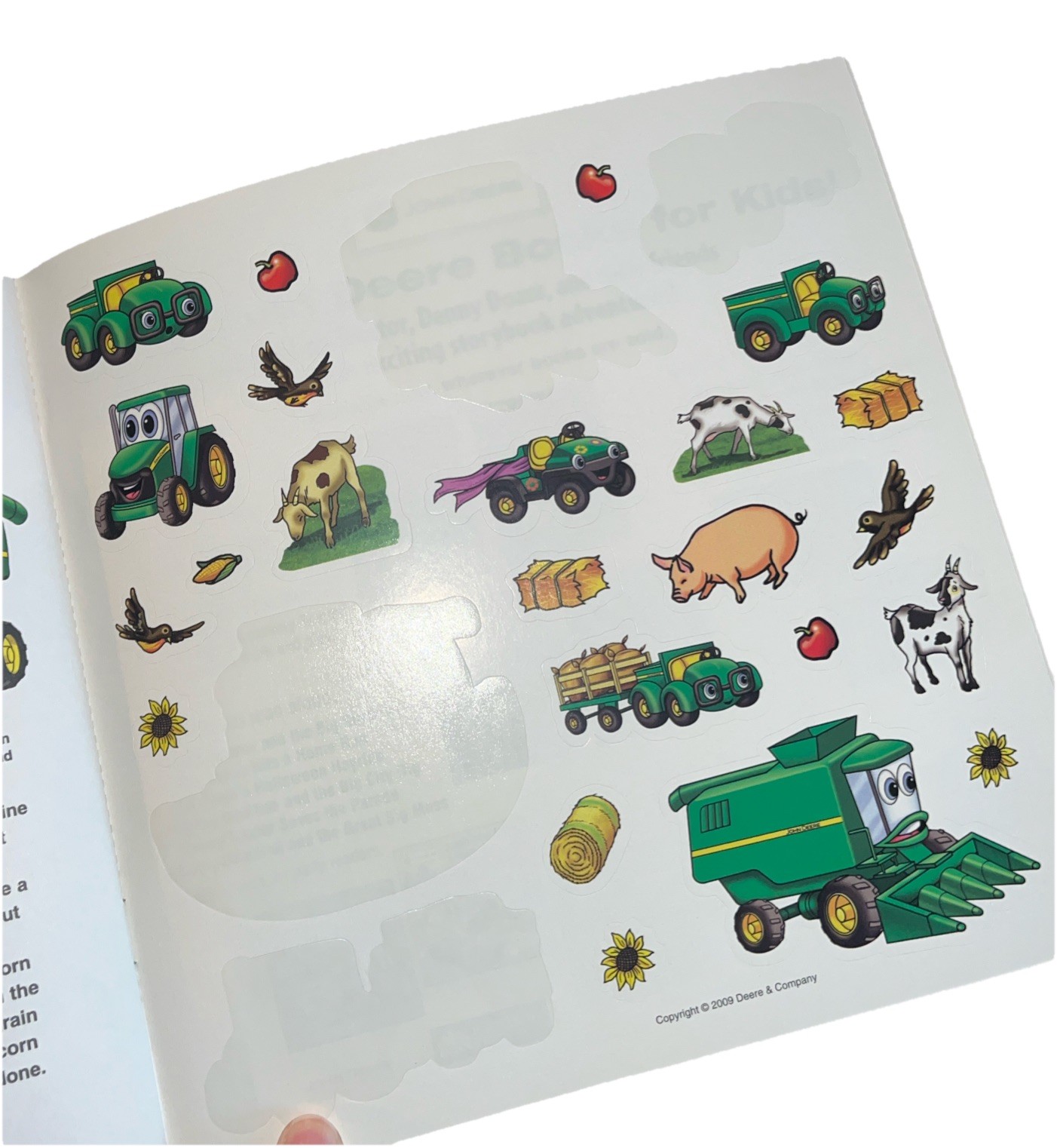 3 Book Set For Early Readers Disney, John Deere, Stickers Classic Library