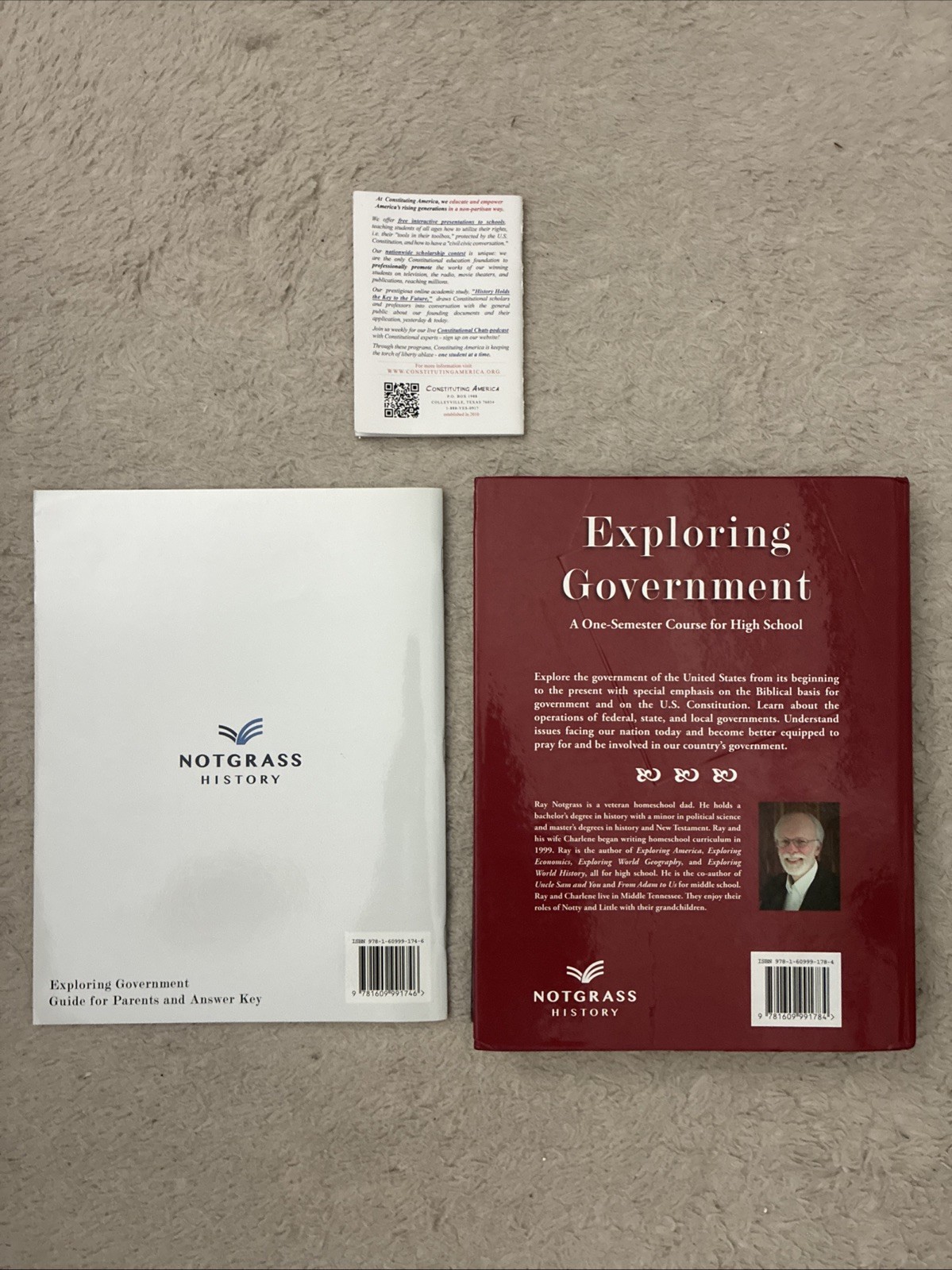 Ray Notgrass “Exploring Government”Hardback Textbook 4th Edition 2023 W/ Guide