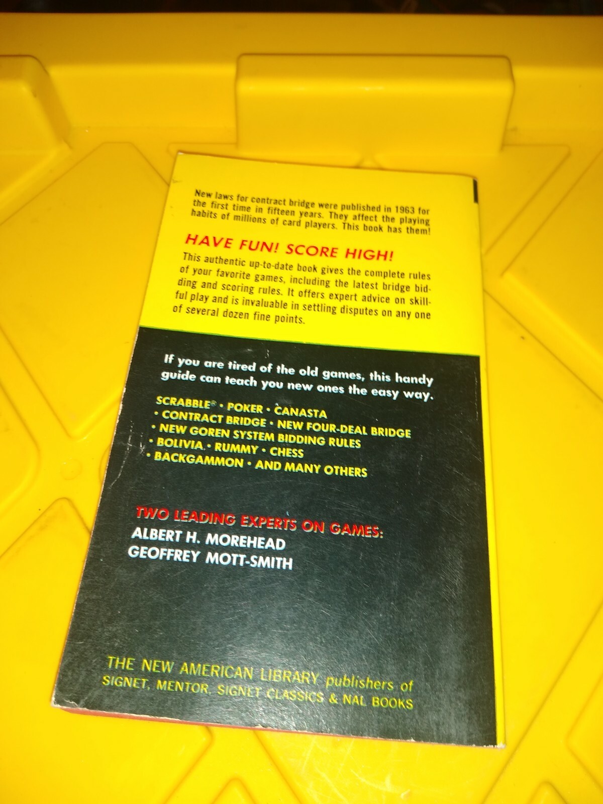 1963 Hoyle’s Rules Of Games by Albert H. Morehead and Geoffrey Mott-Smith Book