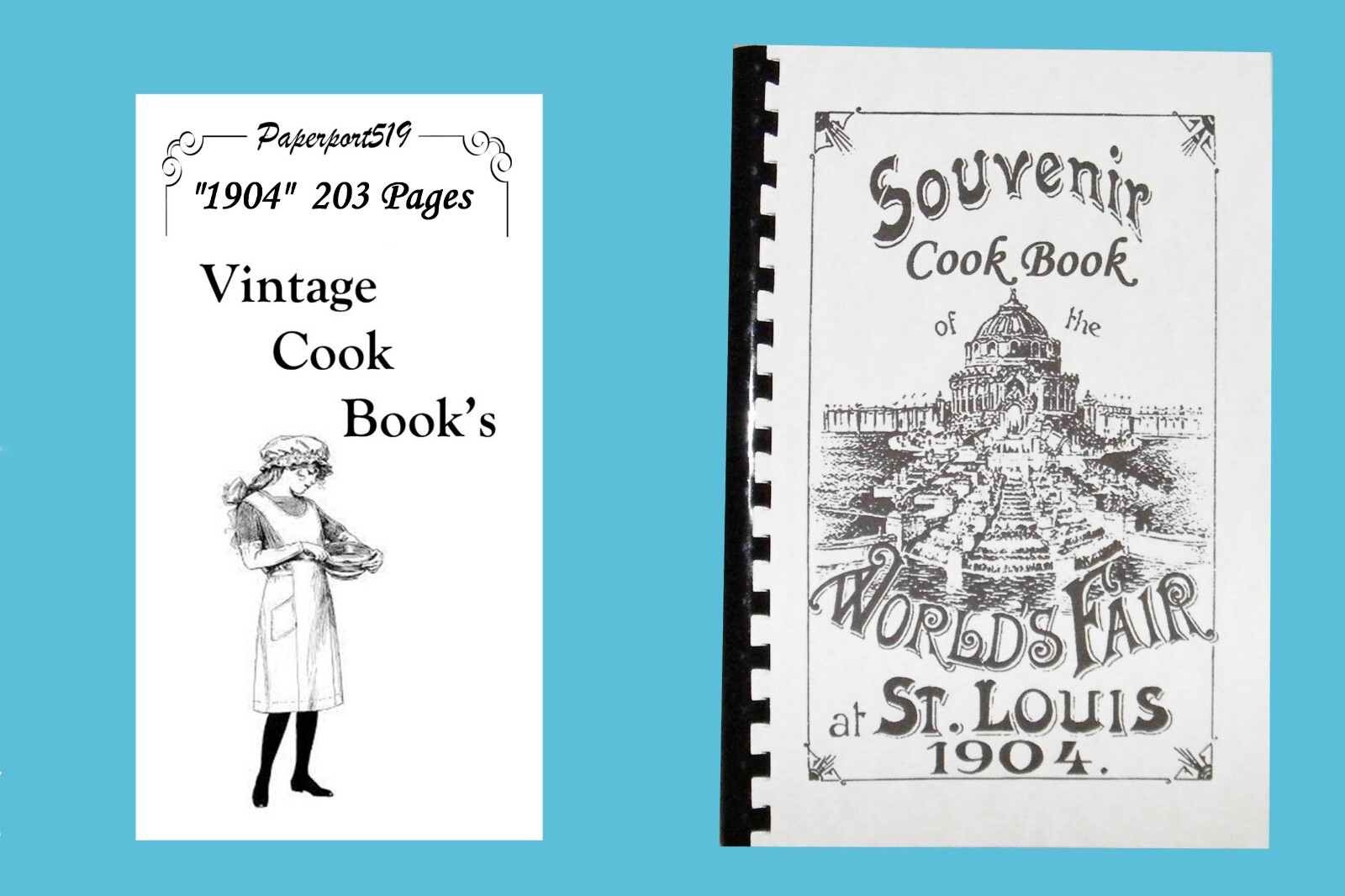 1904 Worlds Fair Souvenir Cook Book 203 Pages