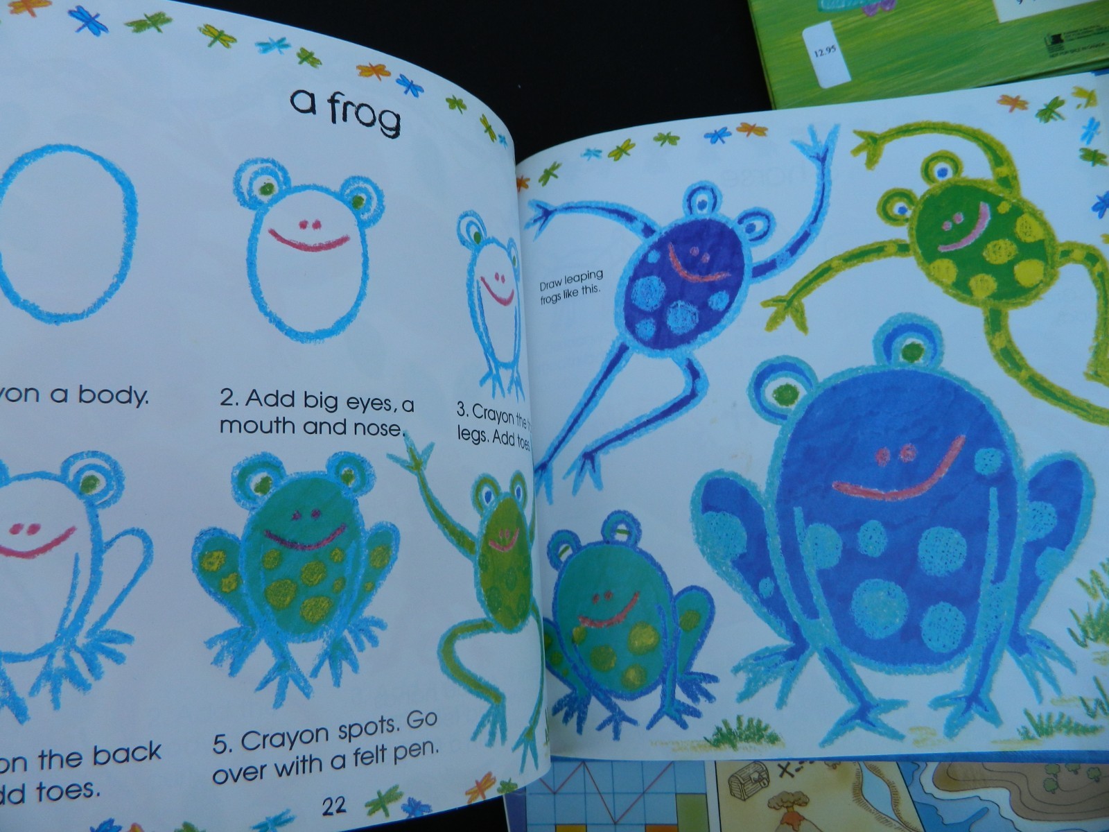 Usborne Lot of 3 Drawing Books – I Can Draw Animals & People + Maps Charts