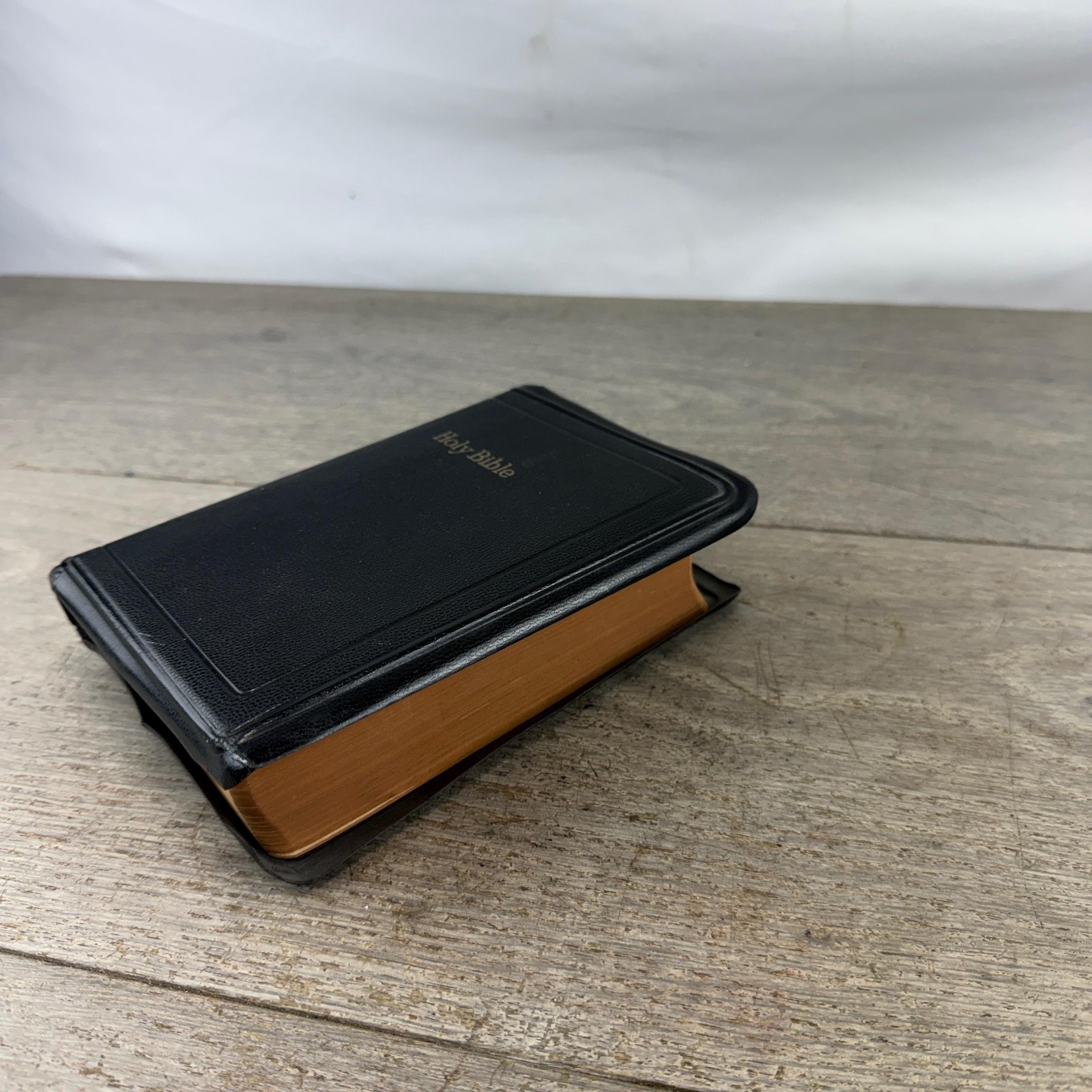 Vintage Holy Bible King James National Bible Press Black HC Illus Gilt Edges