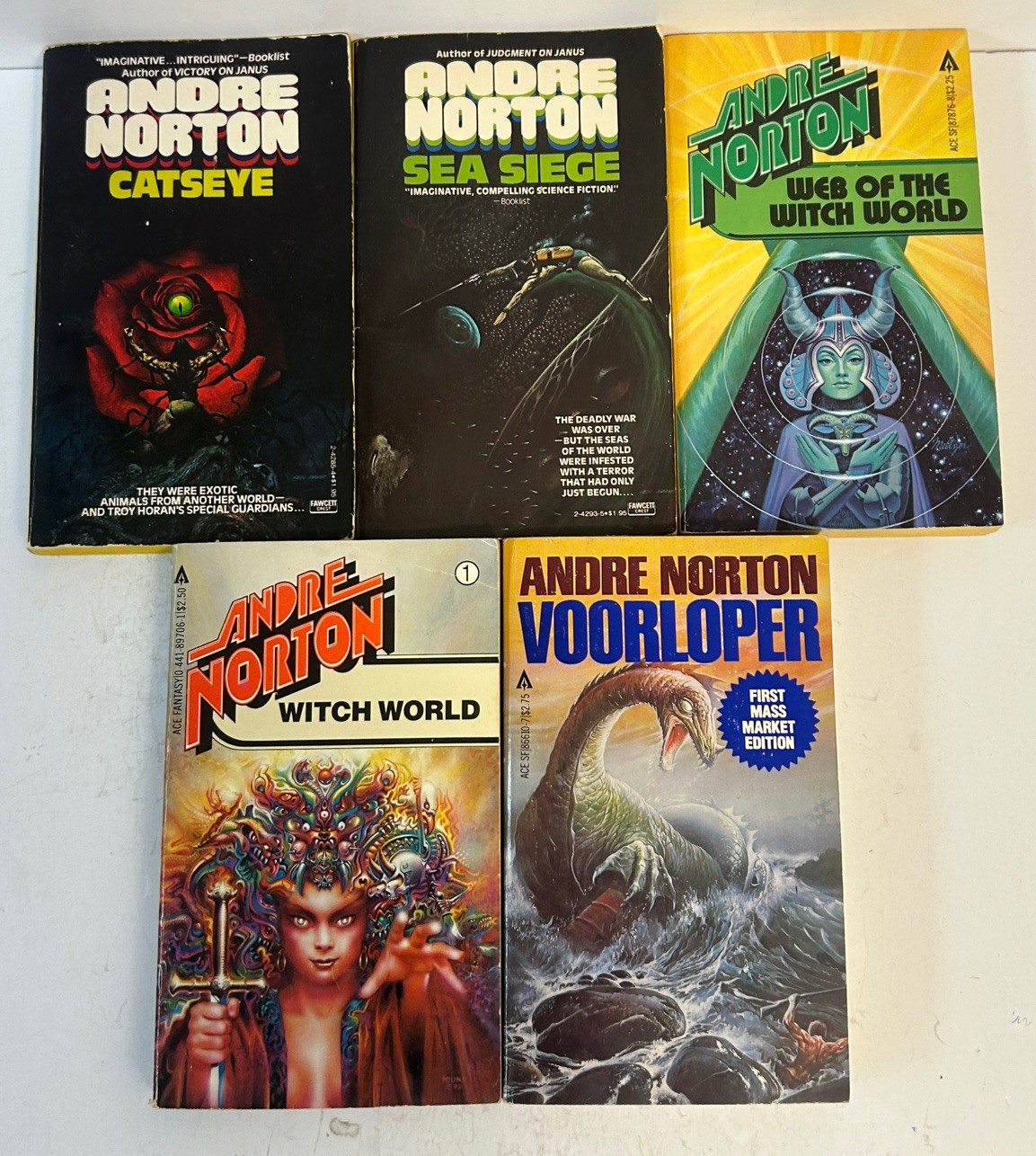 Vintage Science Fiction Paperback Book Lot 21 Books- Pournelle, Cherryh, etc.