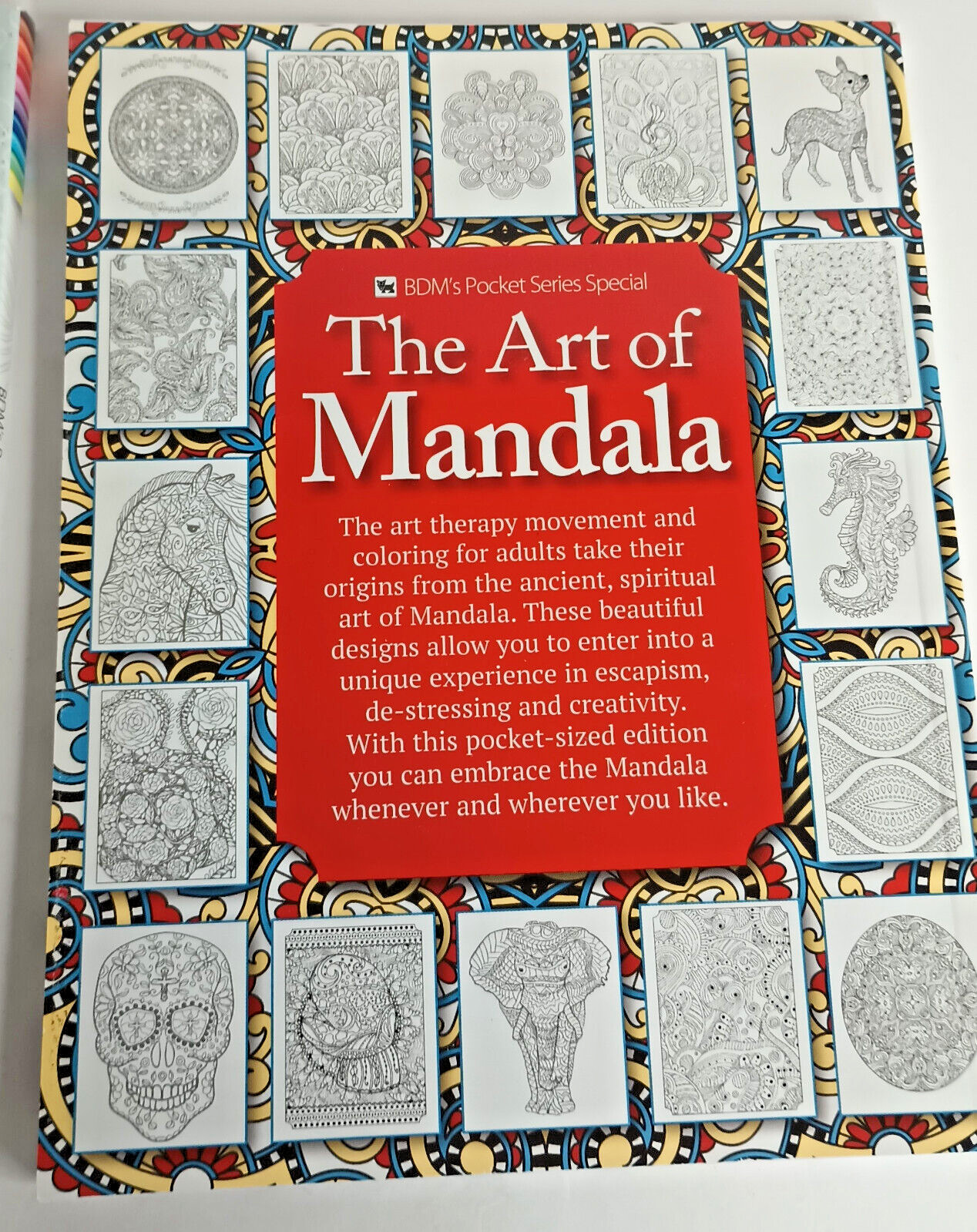 Adult Coloring Books Mindful Color & Art of Mandala Pocket Sized BDM Lot of 2