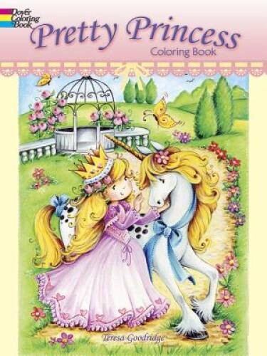 Pretty Princess Coloring Book (Dover Coloring Books) – Paperback – GOOD
