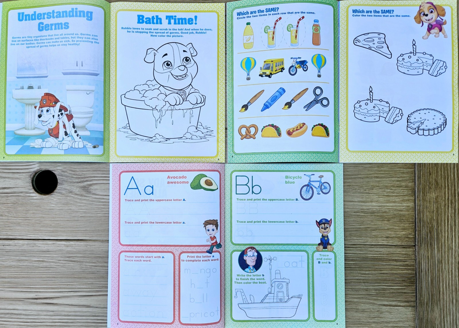 Paw Patrol Pre-K Workbook set of 6 preschool learning books