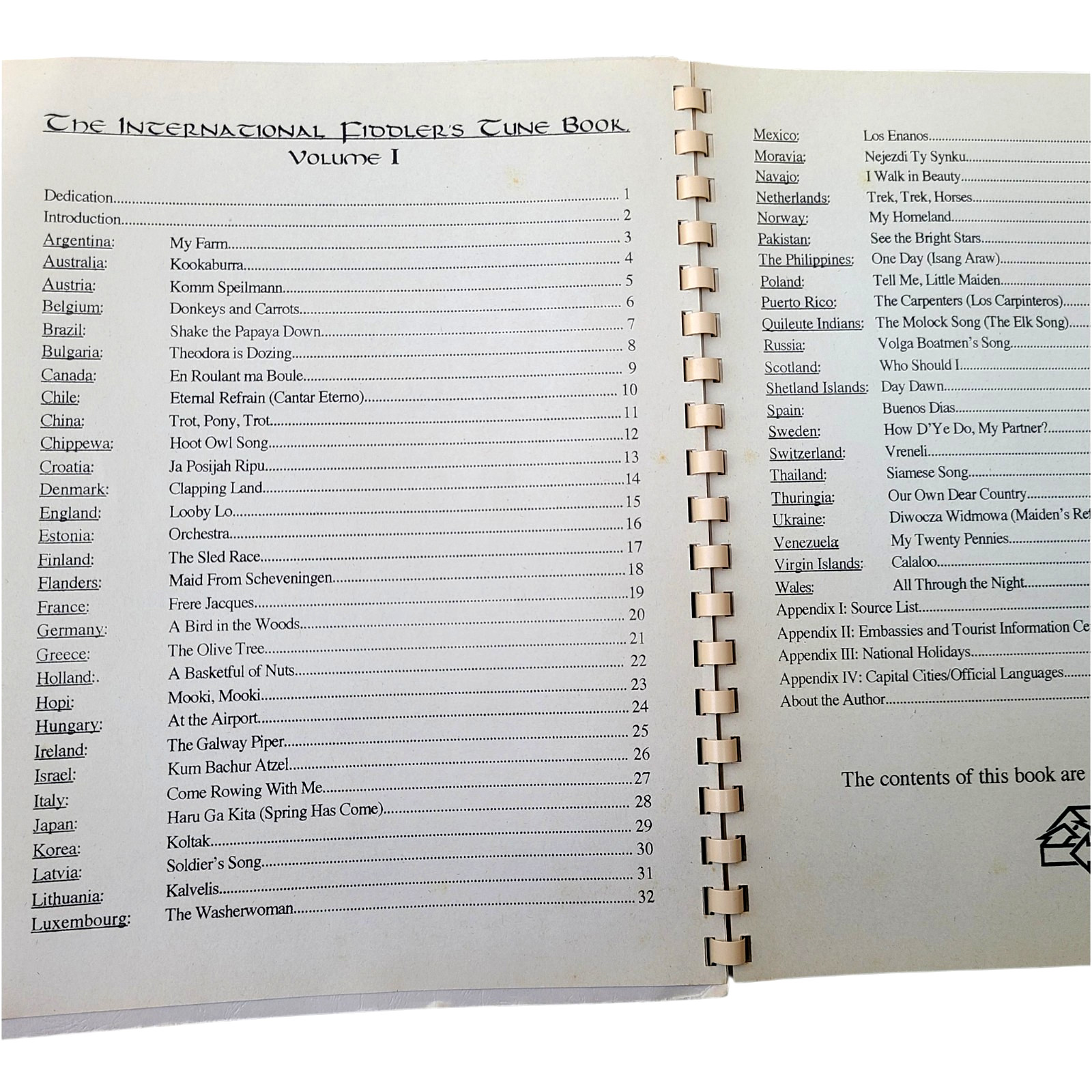 International Fiddler’s Tune Book Deborah Greenblatt Music Fiddle w/ 52 Tunes