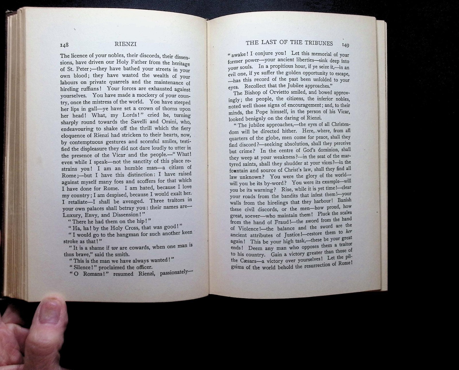 Rienzi The Last of the Roman Tribunes Edward Bulwer-Lytton 1904 Scribner HC