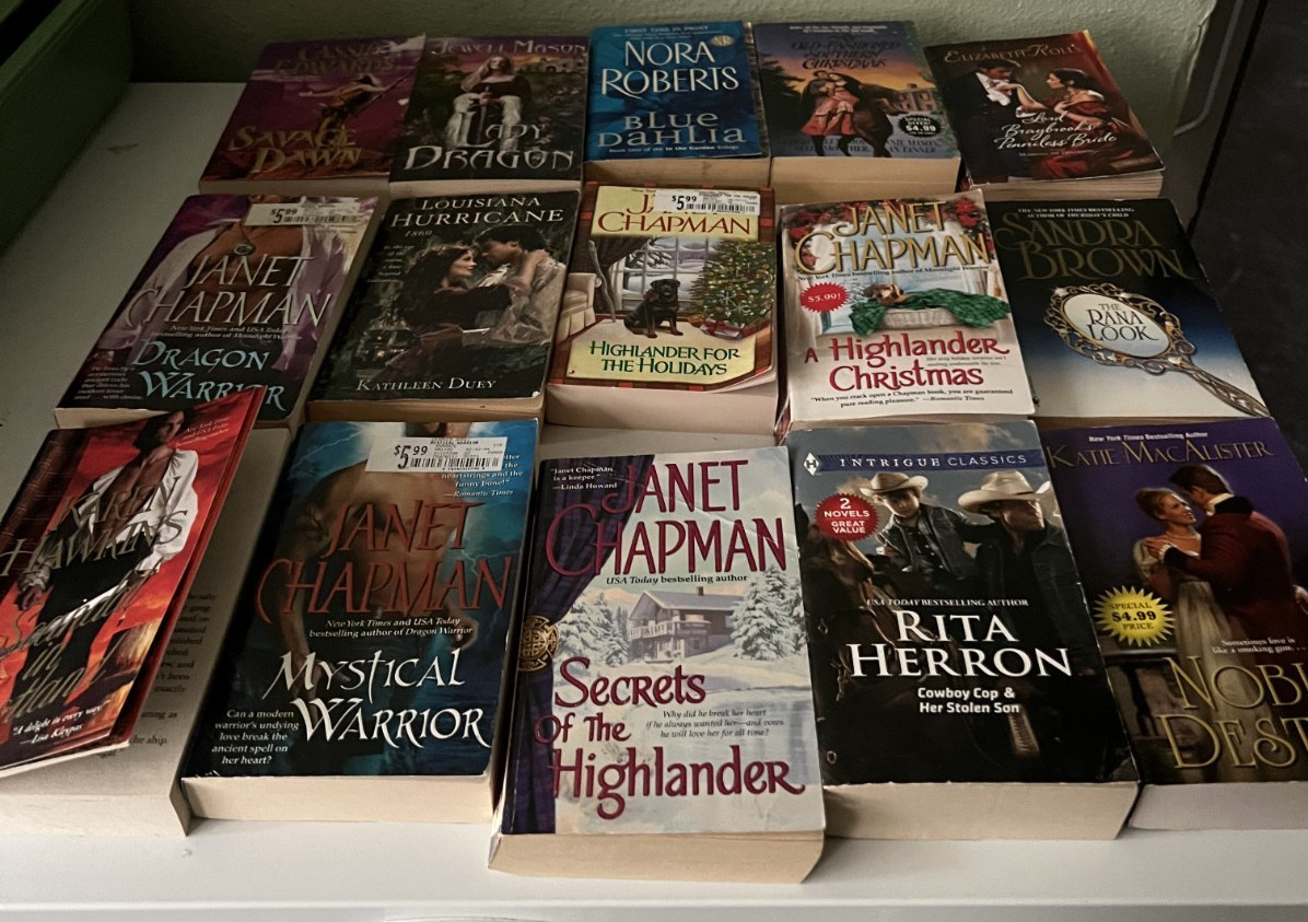 Lot of 35 Romance Novels Mixed Authors and type All previously owned