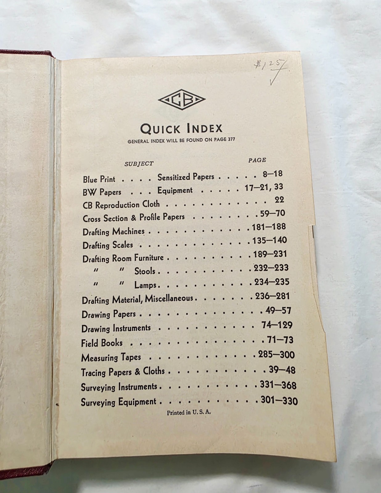 Charles Bruning company antique general catalog 13th edition drafting book