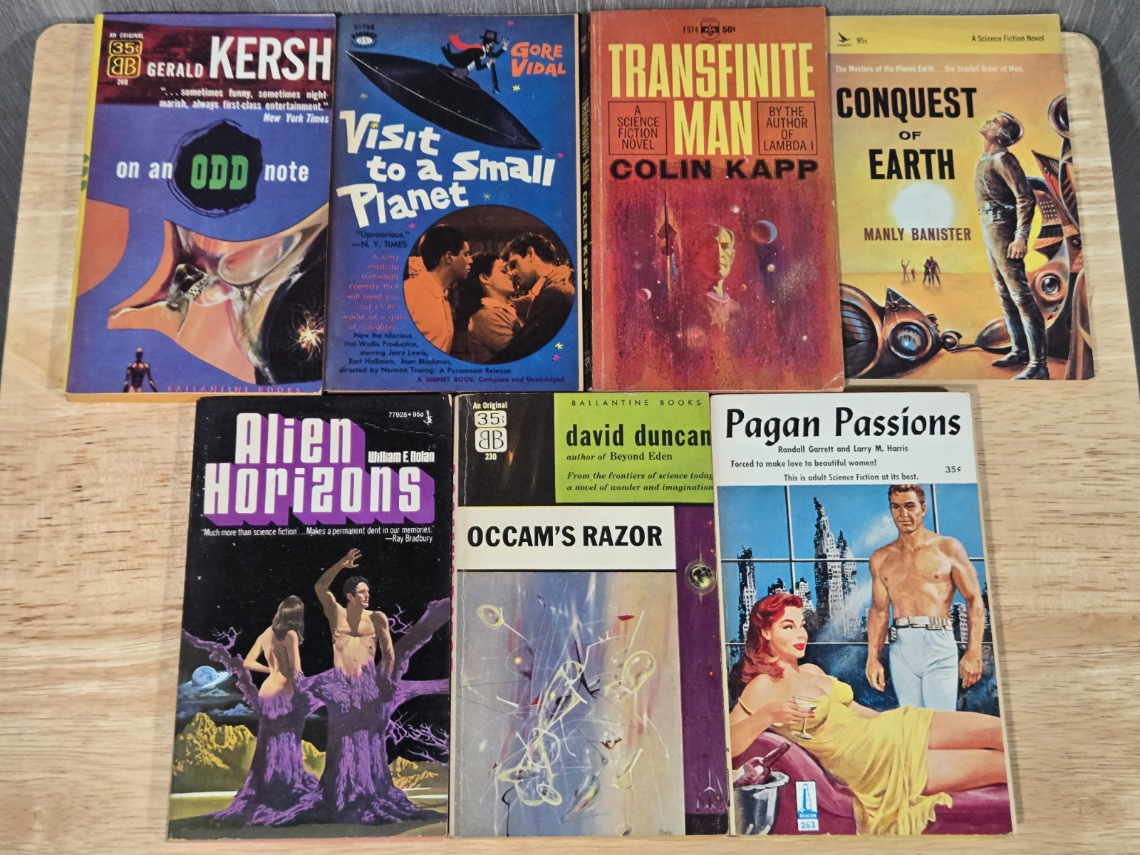 Vintage Sci-Fi Paperback Lot 13 Books Niven Tubb Nolan Gore Vidal Kapp Duncan