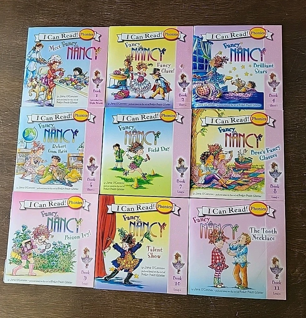 Set Of 9 Fancy Nancy I Can Read Phonics Books