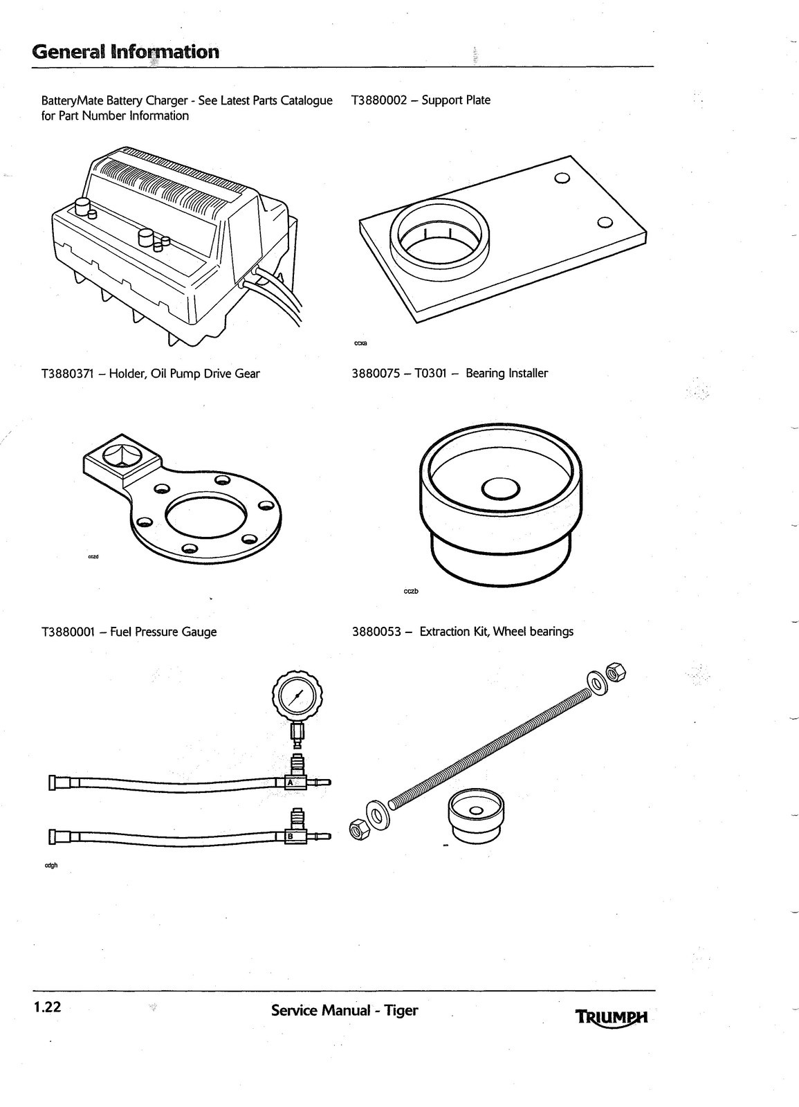 TRIUMPH Tiger 1050 Workshop Manual 2006, DOUBLE BINDING – PROTECTIVE COVERS