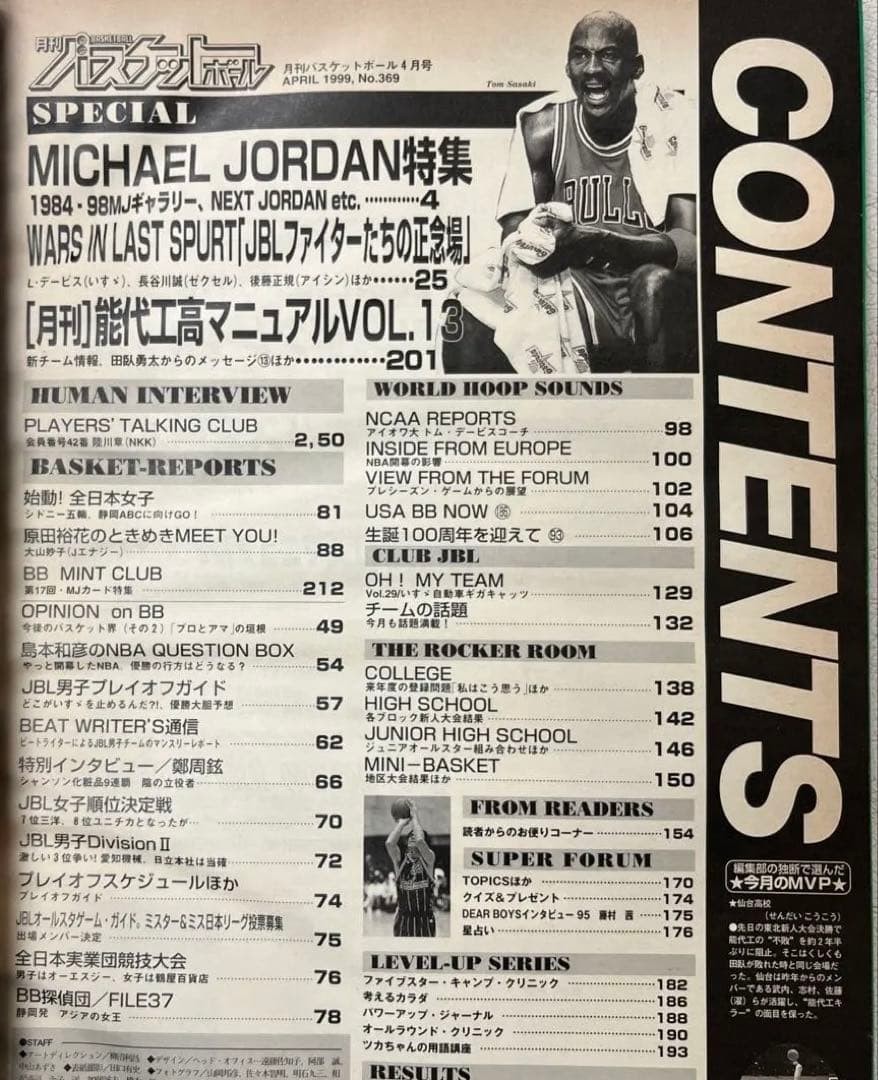 Monthly Basketball April 1998 issue with Michael Jordan feature, NBA articles