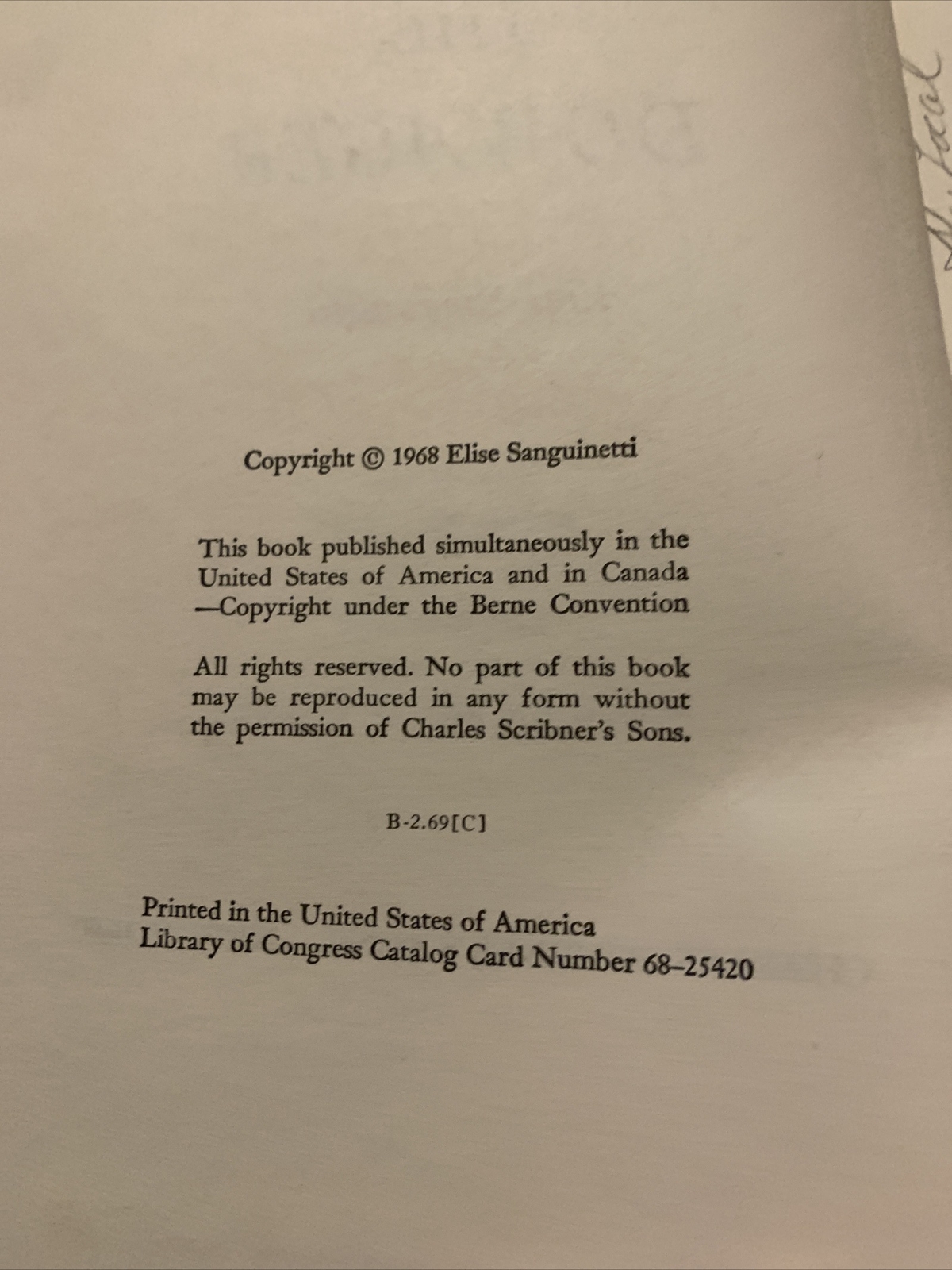 The Dowager: By Sanguinetti, Elise 1968 Hardcover
