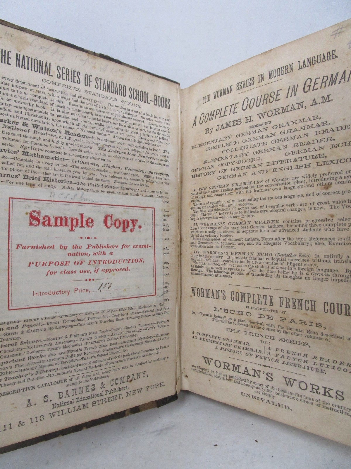 Fourteen Weeks in Natural Philosophy by J. Dorman Steele 1875 Sample Copy