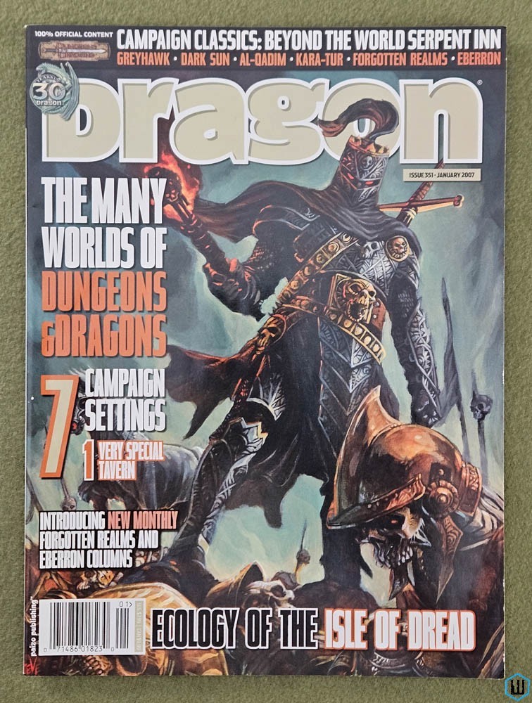Dragon Magazine, Issue 351 – NO MAP Paizo