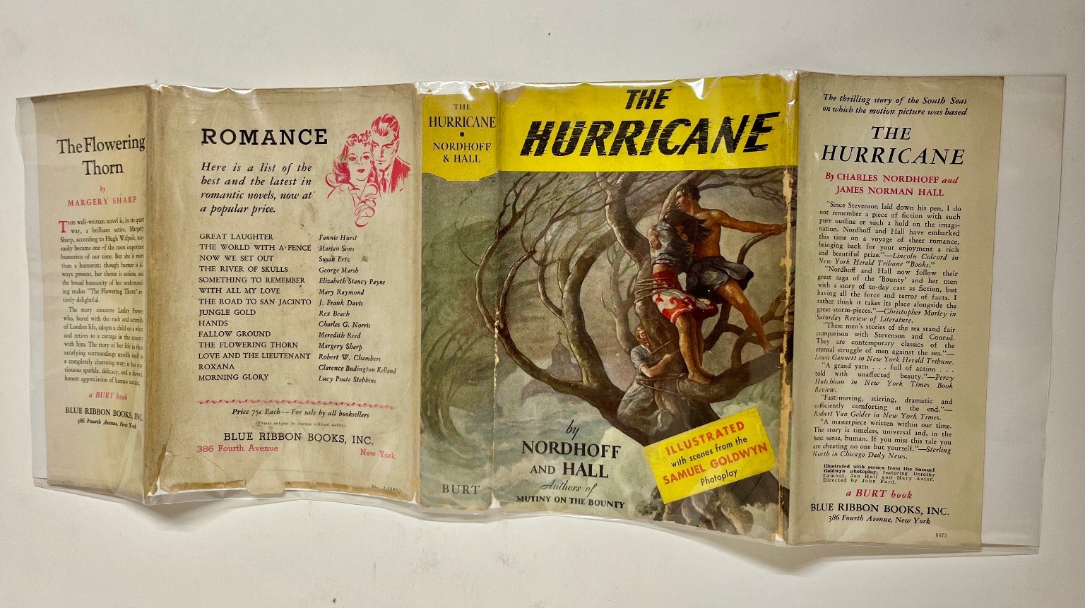 The Hurricane Nordhoff & Hall 1937 Photoplay Edition Blue Ribbon Books