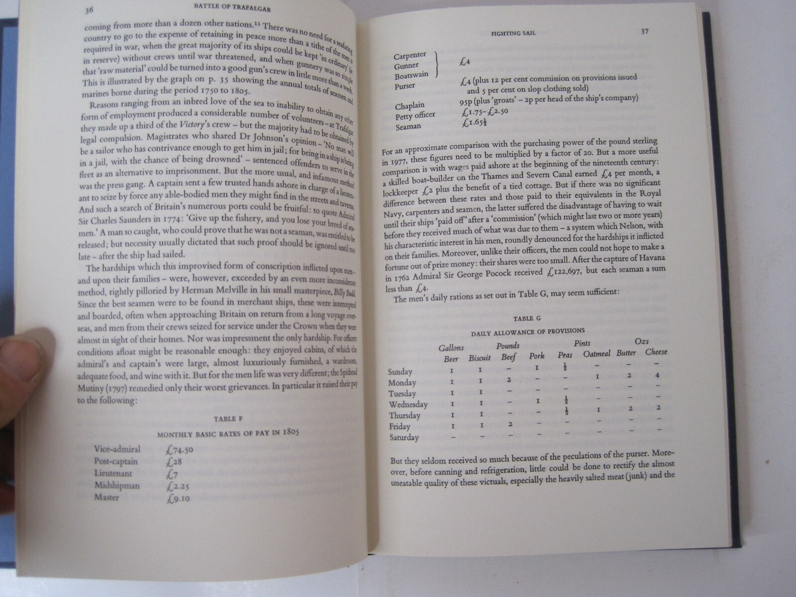The Battle of Trafalgar by Geoffrey Bennet Hardcover 1978 Naval Institute Press