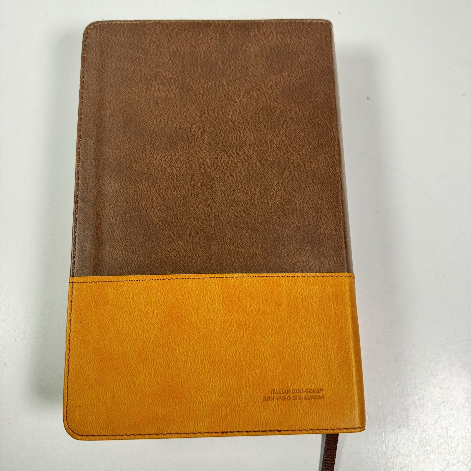 Zondervan Bible NIV Large Print Italian DuoTone Chocolate Amber NIB
