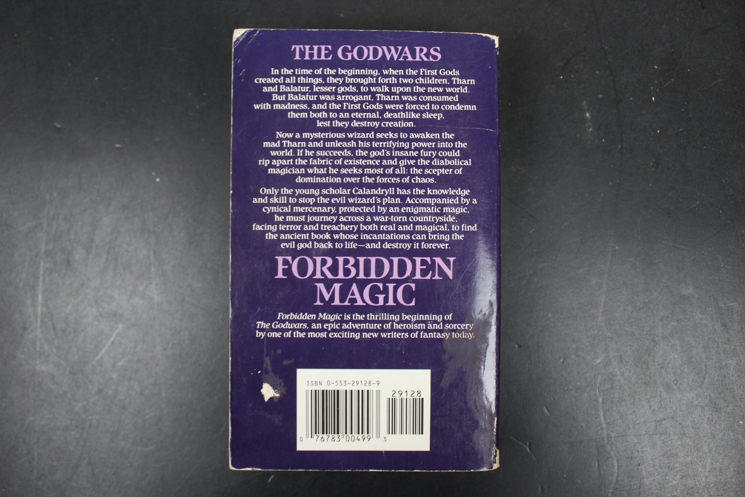 Forbidden Magic Angus Wells 1992 The Godwars Book 1 Epic Fantasy Bantam Spectra