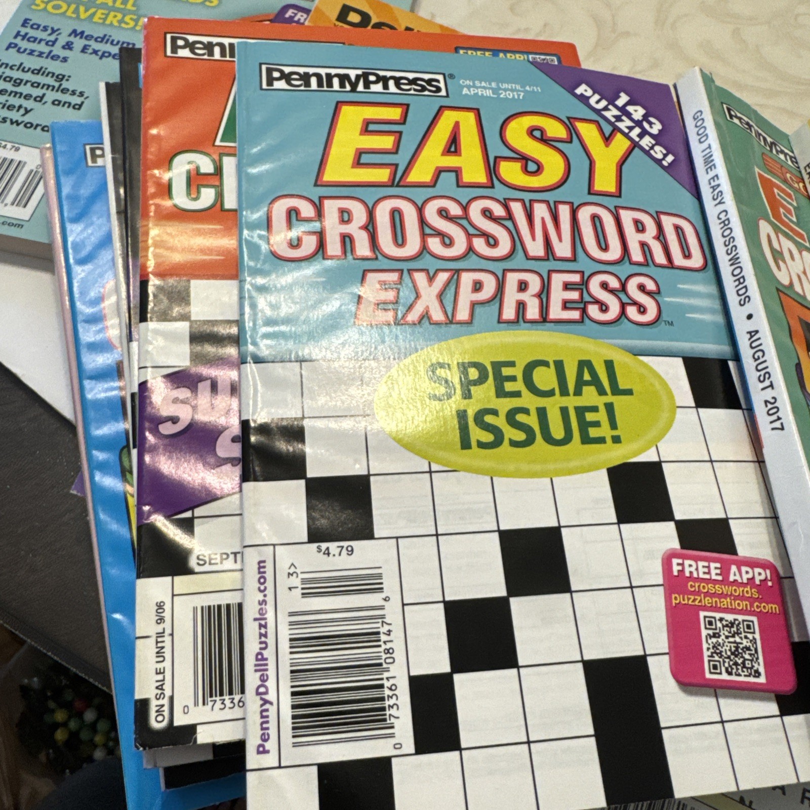 Lot of 14 Dell Penny Press ALL EASY Crossword Puzzle Books Unsorted