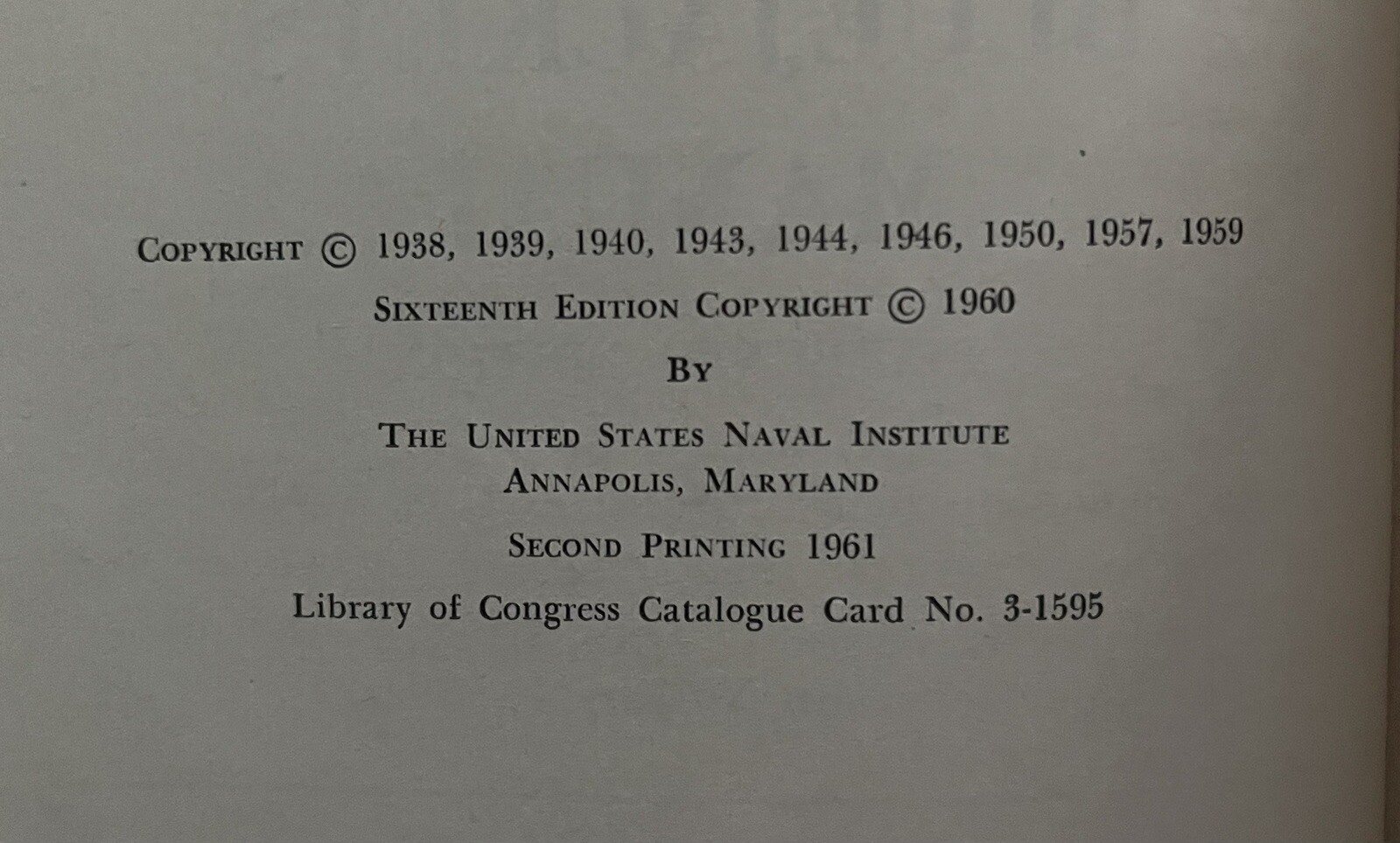 1961 THE BLUEJACKETS MANUAL US NAVY 16th EDITION 2ND PRINTING