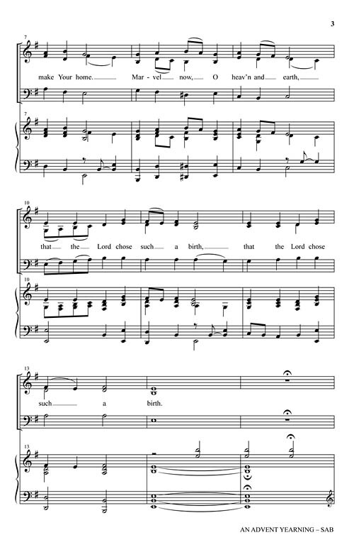 An Advent Yearning SAB/FLUTE/CONGA Michael Barrett