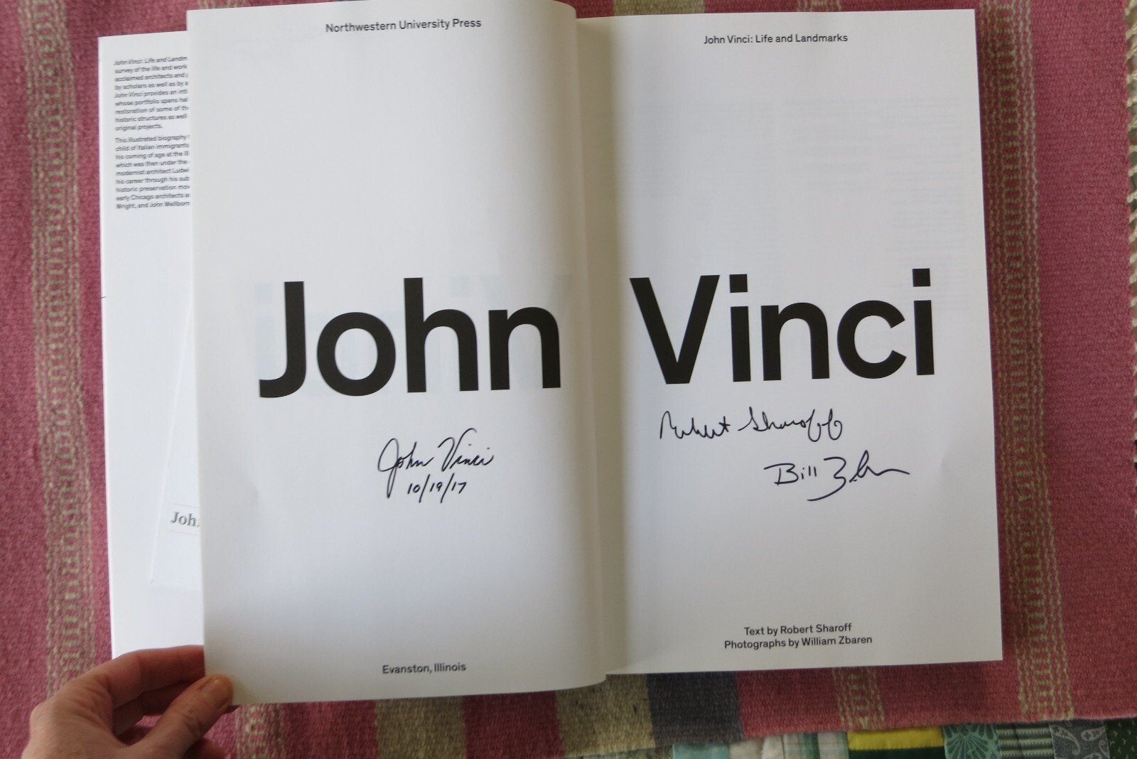 ~Signed~ by JOHN VINCI: LIFE AND LANDMARKS By Robert Sharoff & William Zbaren HC
