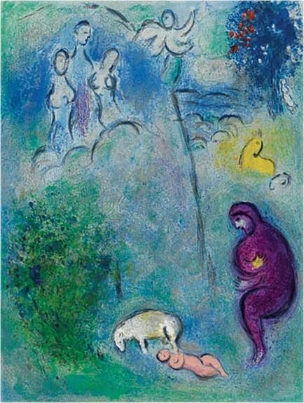 DAPHNIS & CHLOE with 42 COLOR LITHOGRAPHS by MARC CHAGALL – 1977 Editions Verve