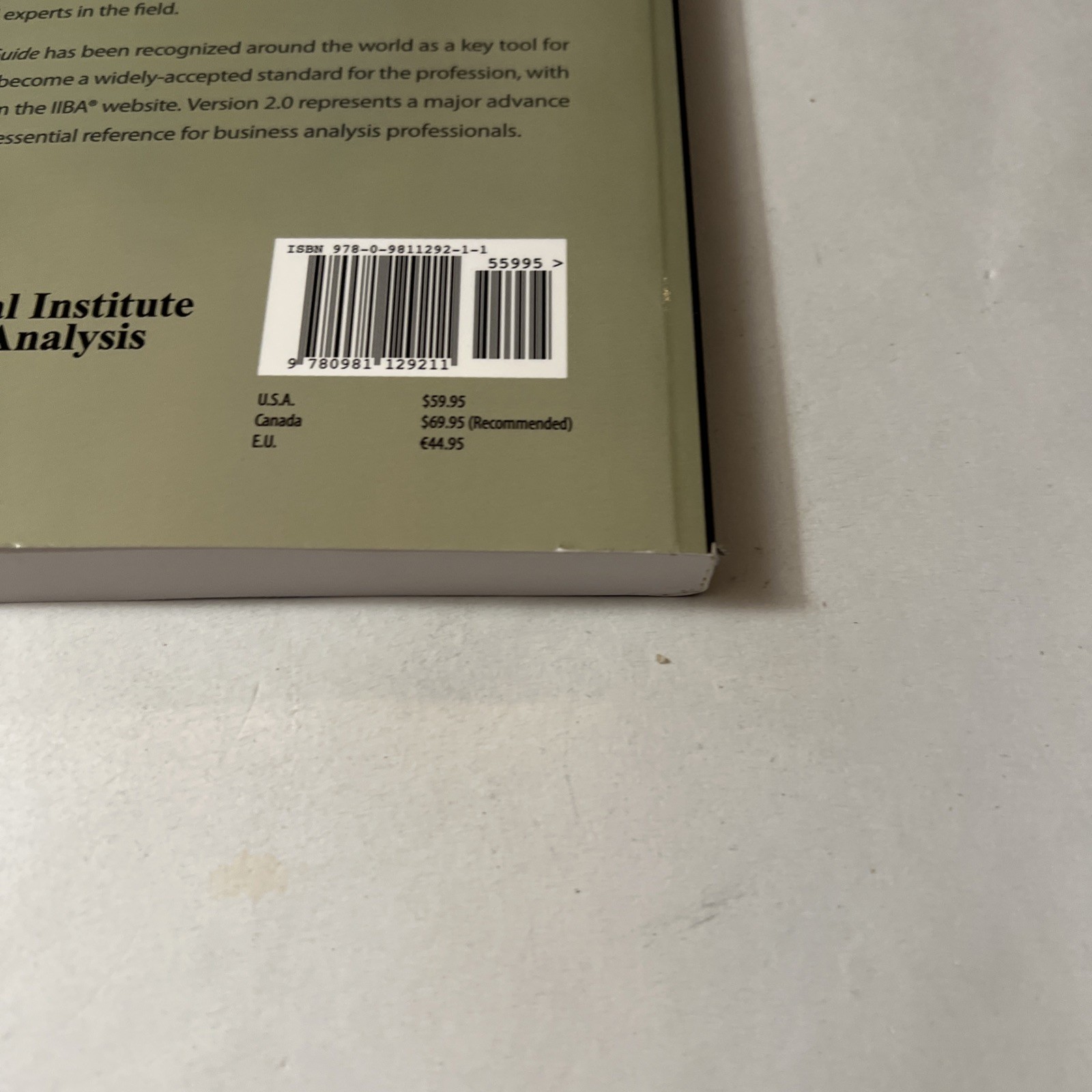 A Guide to the Business Analysis Body of Knowledge BABOK Guide IIBA 2009