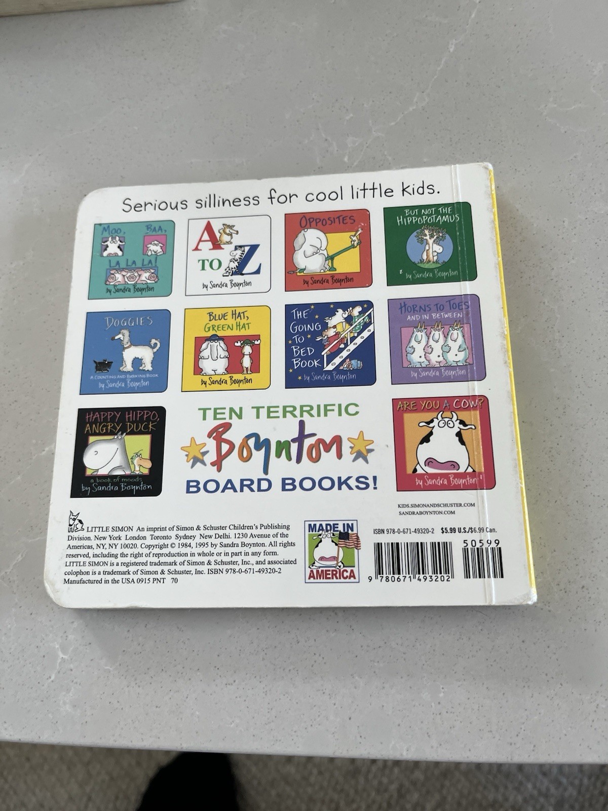 (6) Early Sandra Boynton Board Books