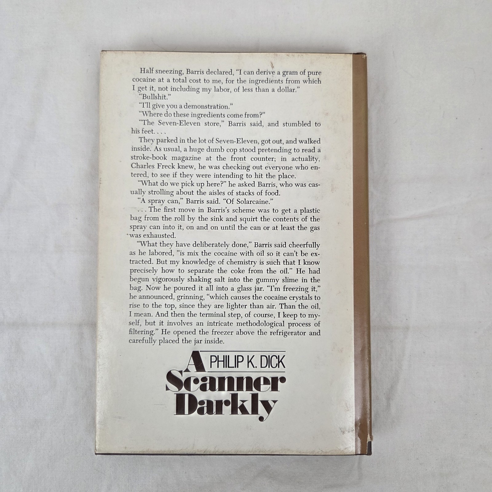 A Scanner Darkly by Philip K Dick Hardcover 1977 Vintage SciFi BCE Dust Jacket