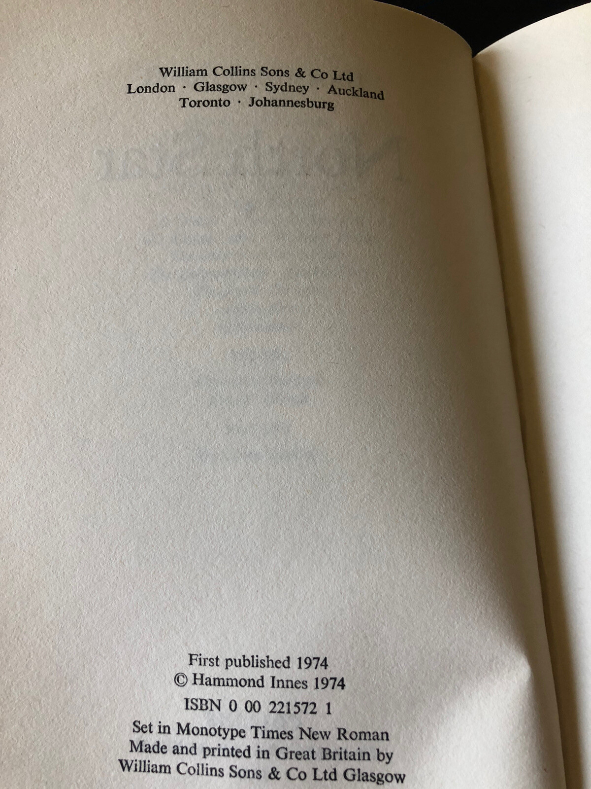 North Star (1974) Hammond Innes 1st Edition