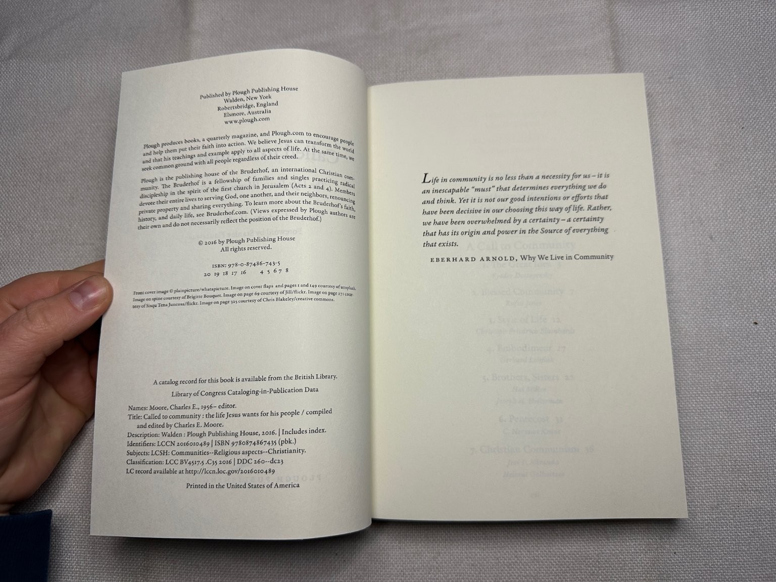 Called to Community Charles E. Moore 2016 Bonhoeffer Merton Plough Publishing