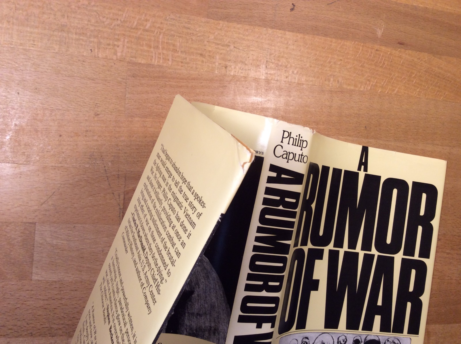 A Rumor of War, Philip Caputo, Hardcover 1st Edition/1st Printing
