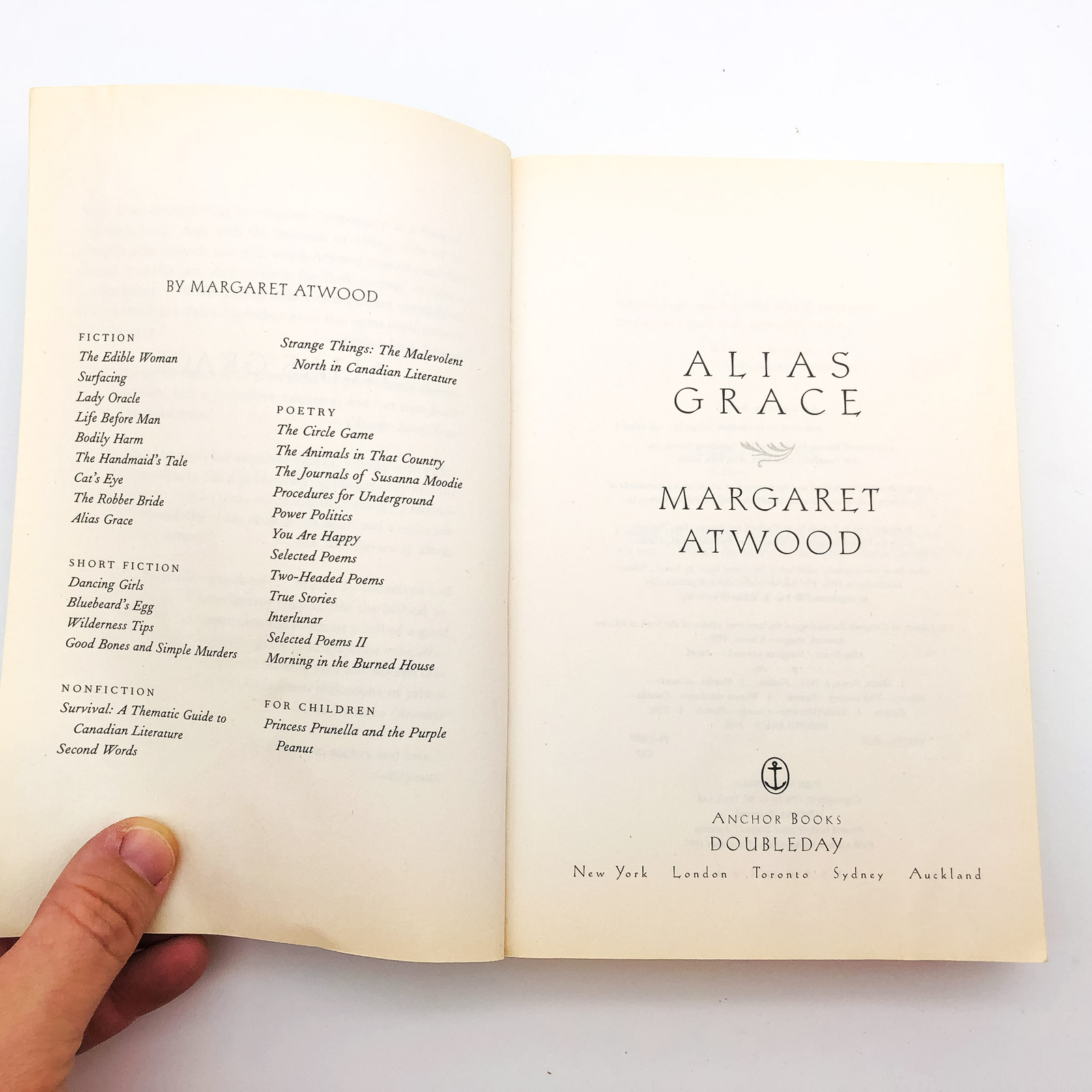 Alias Grace Paperback Margaret Atwood 1997 Trials Canada Murder Women 19th Cent